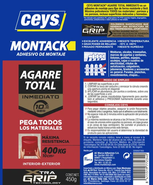 Adhesivo Montack Express 450gr